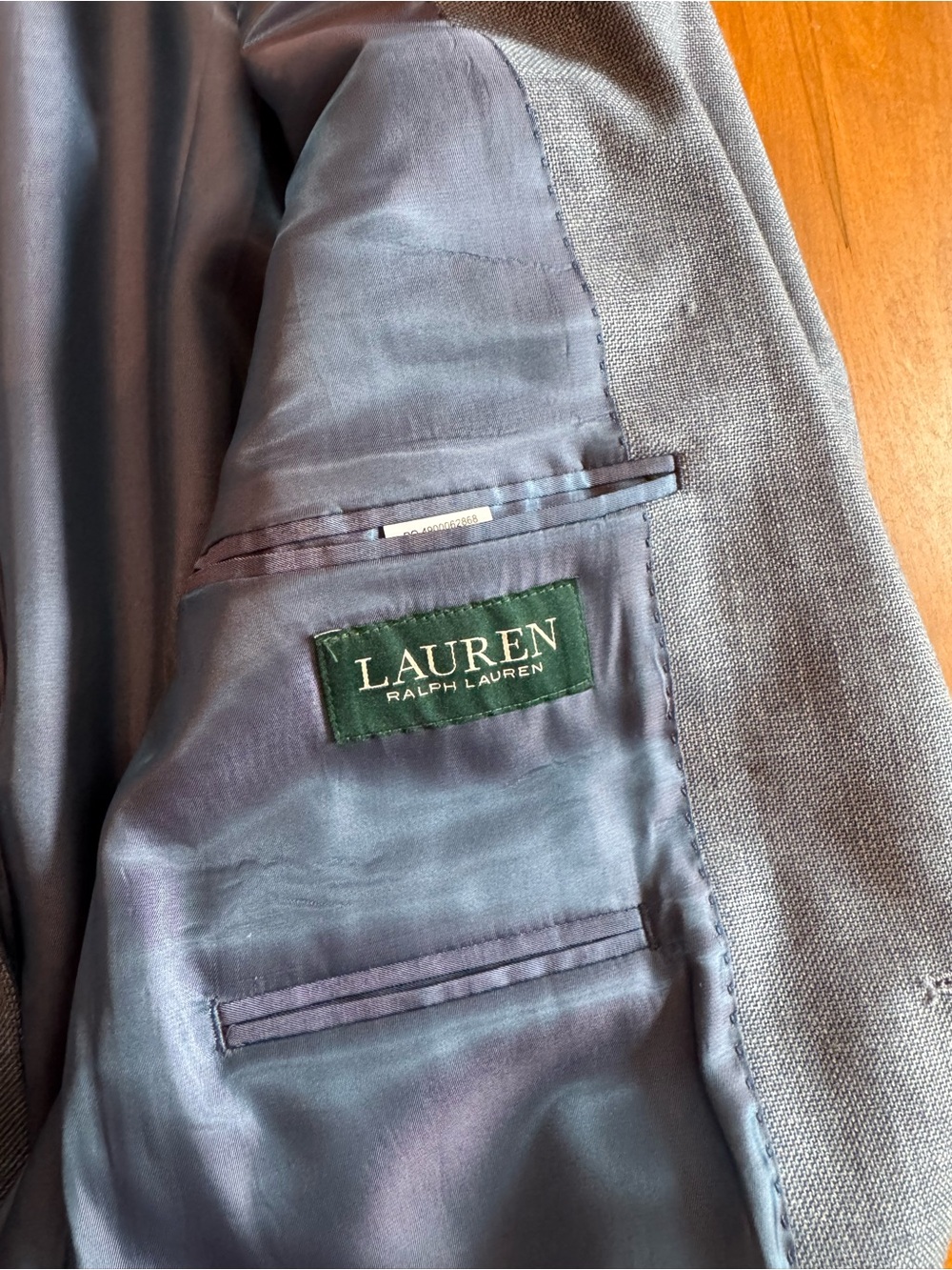 Lauren Ralph Lauren Slate Blue Men's Single-Breasted Blazer - Picture 3 of 4